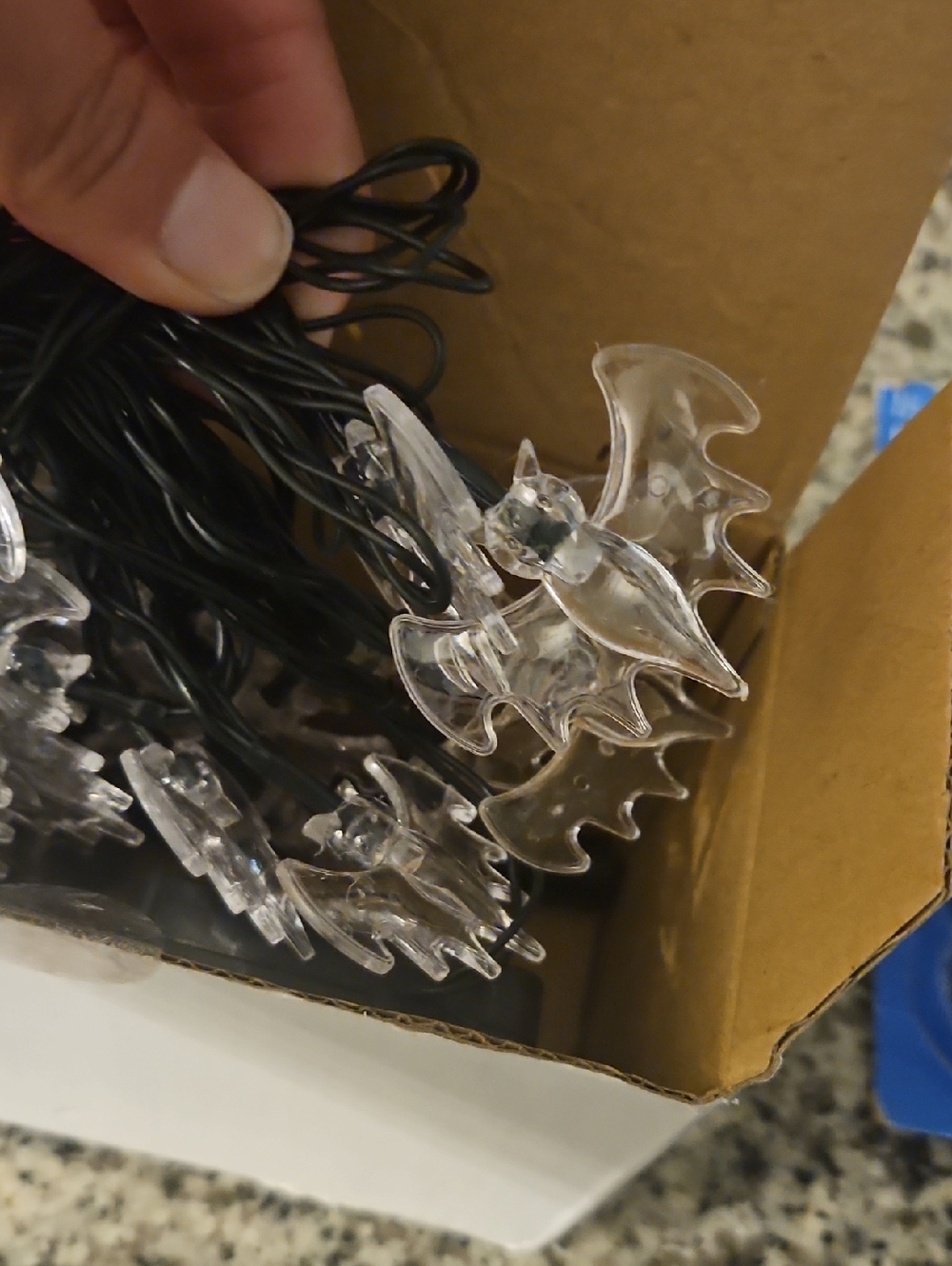 Clear Bat String Lights - Halloween Decor
